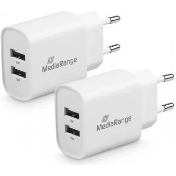 Mobile device charger MediaRange MRMA114 Smartphone Tablet White AC Indoor