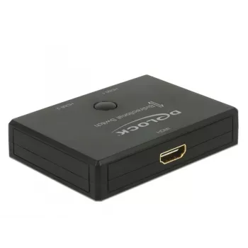 DeLock HDMI 2 - 1 Switch bidirectional 4K 60 Hz - Video/Audio-Switch - 2 x HDMI - Desktop