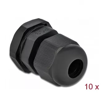 Cable Gland DeLOCK 60194 Black Plastic 10 pc(s)
