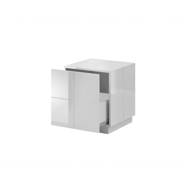 Cama bedside table REJA white gloss/white gloss