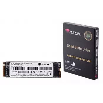 SSD M.2 AFOX ME300-512GN 512 GB PCIe NVMe TLC, read 2000 MB/s, write 1600 MB/s