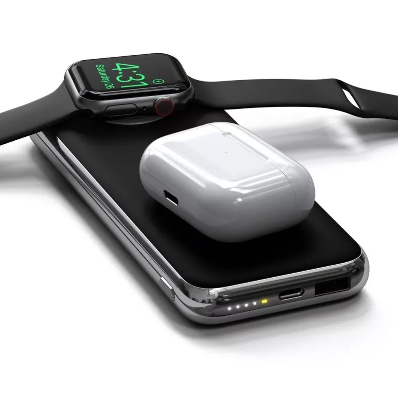 Satechi Quatro Wireless Power Bank ST-UC10WPBM, 10000 mAh, Black