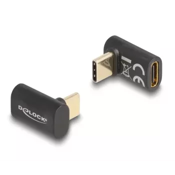 DeLOCK Adapter USB 40 Gbps USB Type-C PD 3.0 100 W male to female angled 8K 60 Hz