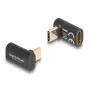 DeLOCK Adapter USB 40 Gbps USB Type-C PD 3.0 100 W male to female angled 8K 60 Hz