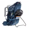 Baby carrier backpack DEUTER Kid Comfort Active — blue, polyamide, up to 22 kg, sunshade, footrest, VariQuick, Lite Air