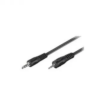 Wentronic Goobay jack-jack-Connection Cable, Black, 2 m - jack 3,5 mm-Plug (3-Pin, Stereo) > jack 2,5 mm-Plug (3-Pin, Stereo) (50459)