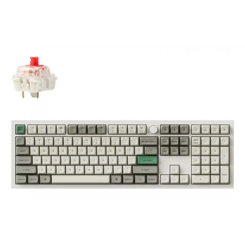 Full-size mechanical keyboard Keychron Q6 Max — Red switches, white shell