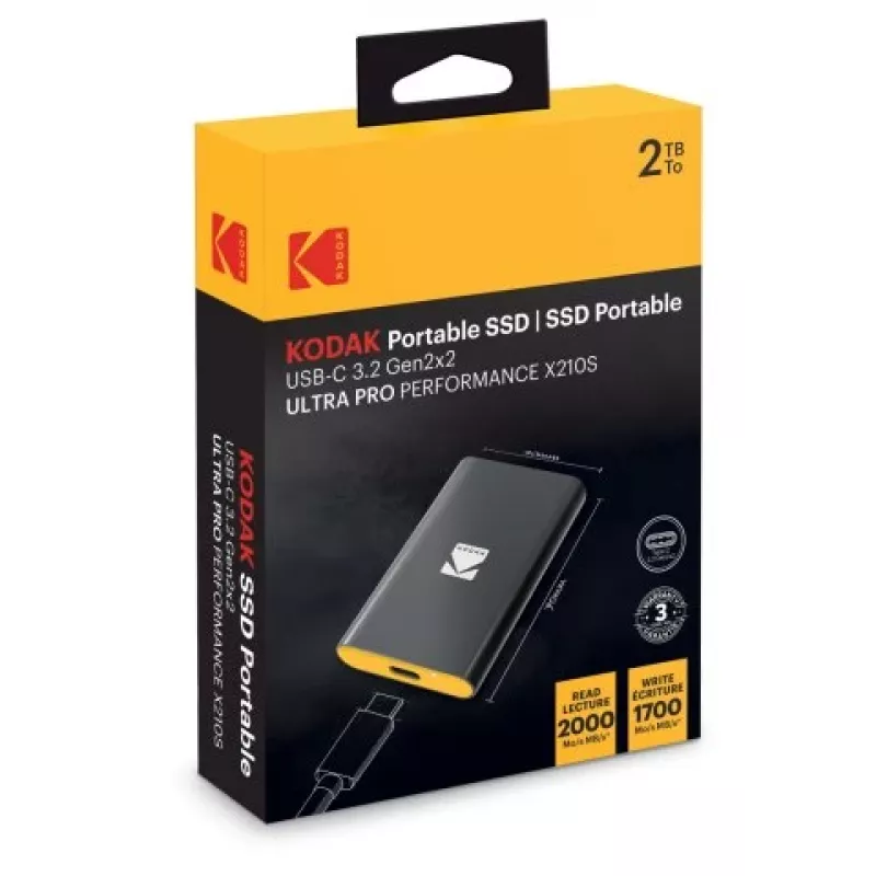 Portable SSD Kodak X210 S 3.2 Gen2 2TB EKSSD2TX210SK