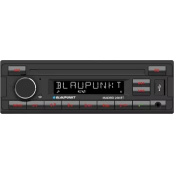 Car radio BLAUPUNKT Madrid 200 BT — single-DIN, Bluetooth, low mounting depth
