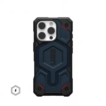 Urban Armor Gear Monarch Pro Kevlar mobile phone case 16 cm (6.3) Cover Black, Blue