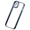 Protective case and tempered glass set Baseus for iPhone 14 Plus — Glitter transparent blue