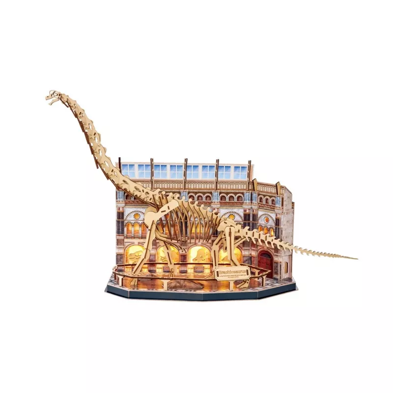 3D LED Puzzle Dante CubicFun NatMus Brachiosaurus 05447 – educational assembly model with LED light
