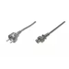 Assmann Power Cable, Schuko - C5, plug/socket, 1.8m, H05VV-F3G 0.75 mm², black (AK-440103-018-S)