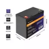 LiFePO4 battery QOLTEC 12.8V 50Ah (model 53704) for backup and energy storage