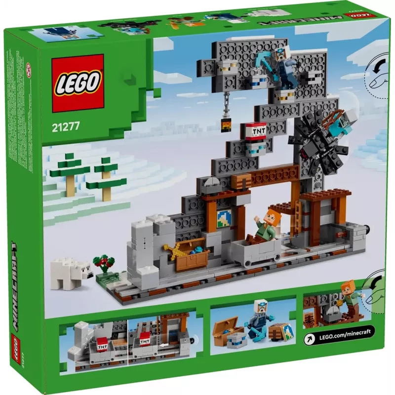 Construction Toy LEGO Minecraft The Pickaxe Mine set 21277 — 530 pieces, 3 minifigures, age 8+