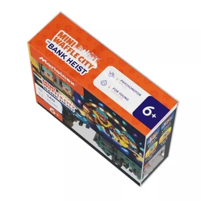 MARIOINEX Mini Waffle City Bank Robbery Building Blocks, 148 pieces