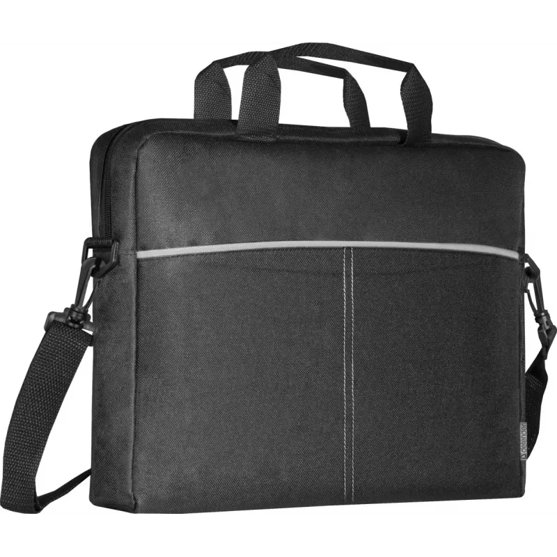 Laptop bag DEFENDER Lite 39.6 cm (15.6 inch) Black/Grey, polyester, zipper, handle, removable shoulder strap