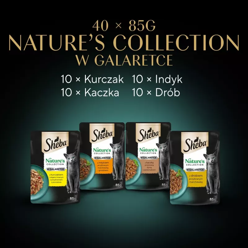 SHEBA Nature's Collection Poultry Flavors in jelly - wet cat food - 40 x 85g
