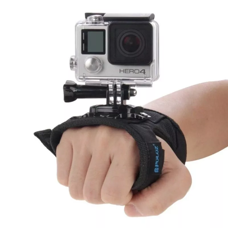 Puluz hand wrist strap mount for action cameras 360° rotation — compatible with GoPro HERO 7/6/5/4/3/2, SJCAM, Xiaomi