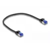 Network Cable DeLOCK RJ45 Cat.6A S/FTP Slim 0.25m Black