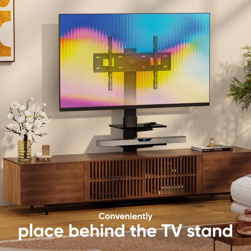 TV floor stand ONKRON TS5550-B for 32–65 inch (81.3–165.1 cm), max load 30 kg, VESA 100x100–600x400, height 880–1080 mm, swivel ±25°
