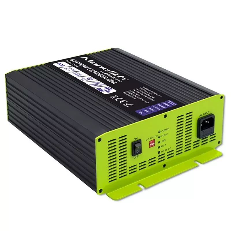 Battery Charger QOLTEC 51918 80A 12V — charger for LiFePO4, AGM, GEL, SLA batteries