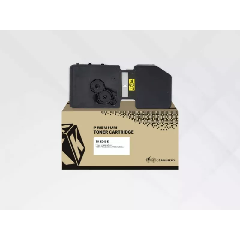Toner cartridge HYB for Kyocera TK-5240K compatible — Black, laser printers, fits ECOSYS P5026Cdw/P5026Cdn/M5526Cdw/M5526Cdn