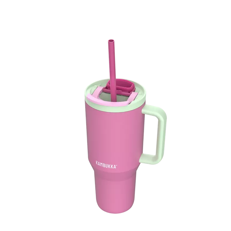 Thermal mug with telescopic straw Kambukka Rio Tumbler 950ml Bubblegum Mint