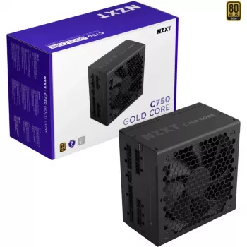 C750 GOLD CORE, PC-Power Supply black, 1x 12-Pin High Power GPU, 3x PCIe, Cable-Management, 750 Watt