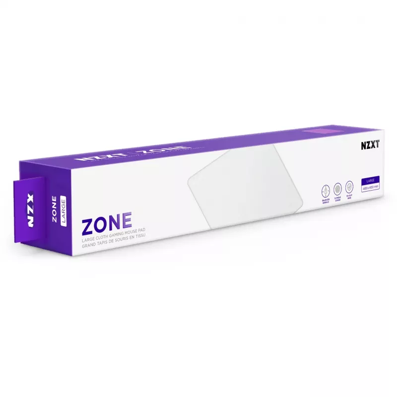 NZXT Zone Mouse Pad Large 400x400mm White MM-LRGSP-WH retail