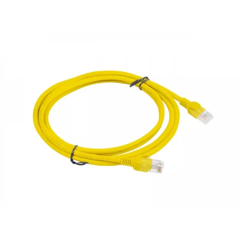 PATCHCORD Cat.5E UTP 2M Yellow FLUKE PASSED LANBERG 10-PACK