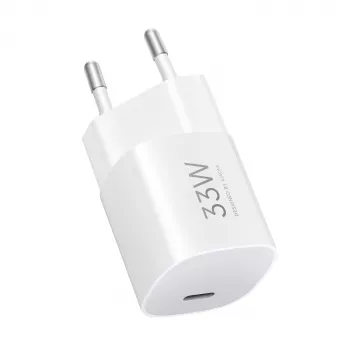Power adapter Xiaomi 33W Nano USB-C EU wall charger — 33W USB-C output for phones and tablets