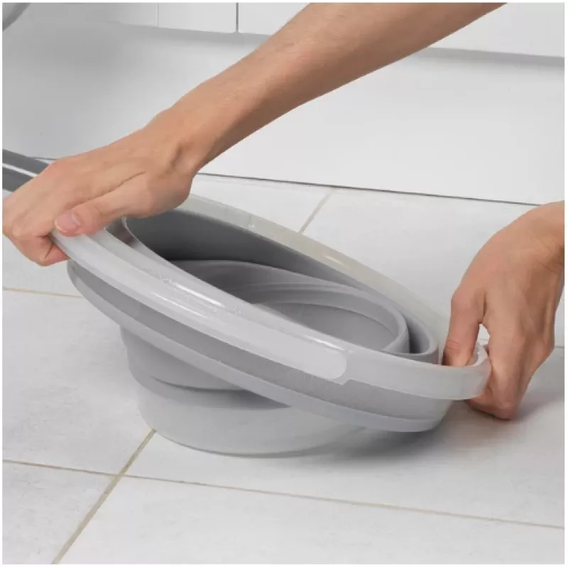 Collapsible bucket Beldray LA084354GRYBEU7 10 L, foldable silicone body, glitter design