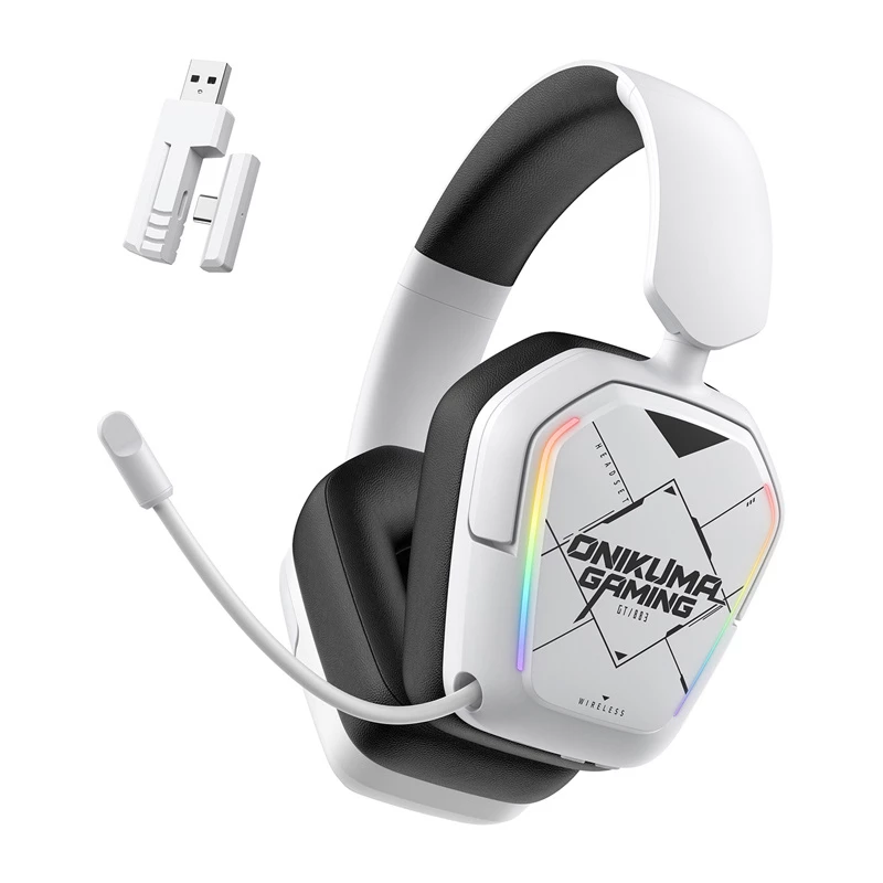Wired/Wireless headset Onikuma GT883 white — Bluetooth and wired connection, over-ear design