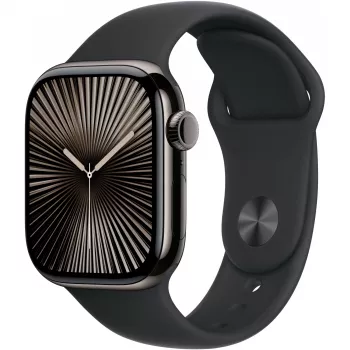 Apple Watch S10 Slate Titanium Sport Band Black - M/L GPS + Cellular 42mm MWXH3QF/A 2024