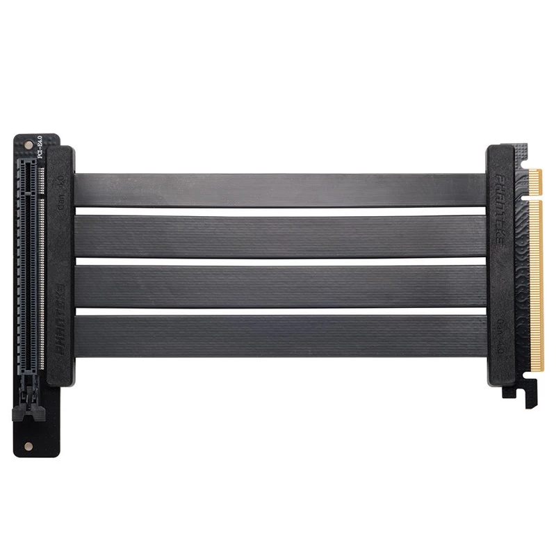 PHANTEKS PCI-E 4.0 x16 Riser Flat Line cable, 90 degrees, 22cm - black