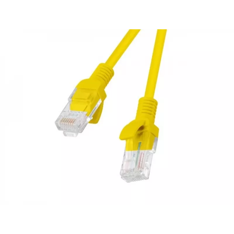 LANBERG networking cable RJ-45 Cat5e PCU5-20CC-0025-Y, 0.25 m, yellow, U/UTP, CCA, 26 AWG