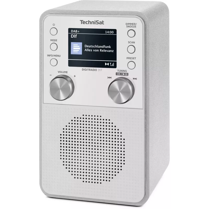 Digital radio TECHNISAT DigitRadio 317 White — FM and DAB+ reception, compact tabletop design
