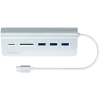 Satechi Type-C Aluminium USB Hub & Card Reader, Silver, ST-TCHCRS
