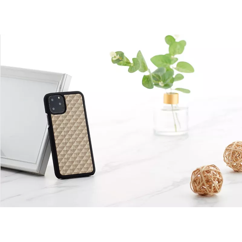 Smartphone case man and wood iPhone 11 Pro armor black — protective hard cover, shock-absorbing