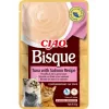 Wet cat treat INABA Ciao Bisque Tuna with Salmon 40 g — fish-flavored liquid sachet, 86% moisture, 8% protein