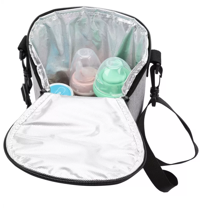 Thermal bag Olympia BT 50 — black/grey, zipper, 225×170×110 mm