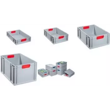 Storage box lid allit ProfiPlus EuroBox S 600 grey — hinge cover for EuroBox S 600
