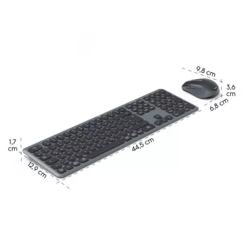 multi device keyboard and mouse set black gre