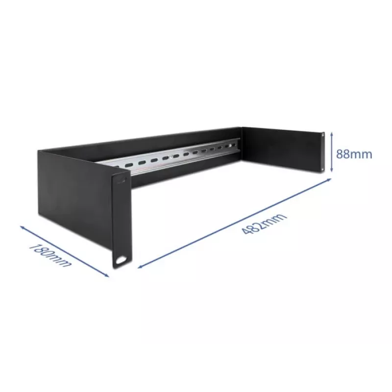 Cable rail DeLOCK 66884 Black 180mm width 482mm depth 90mm height
