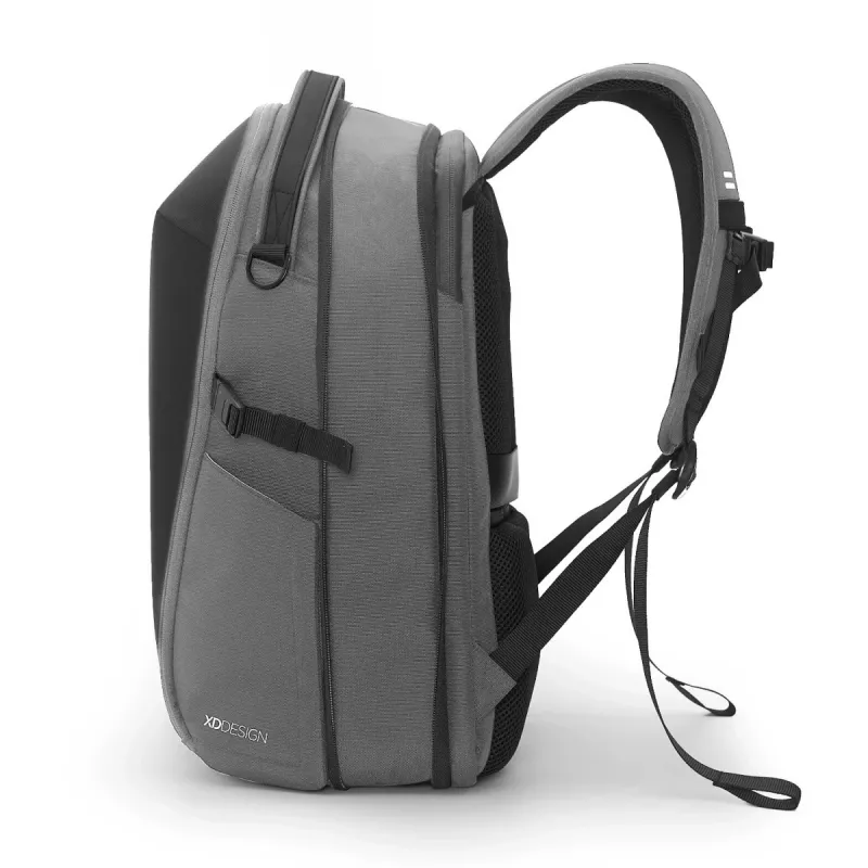 Backpack XDDESIGN Bizz Grey P705.932 — water resistant, lightweight city backpack