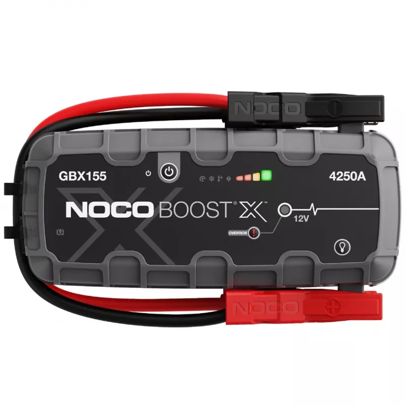 Vehicle jump starter NOCO GBX155, 4250 A output, 99 Wh Li‑Ion, 60 W charging, IP65, built‑in 500 lm LED flashlight