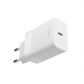 USB-C Travel Charger FIXED FIXC30N-C-WH — 30W compact USB-C power adapter, single-port fast charging