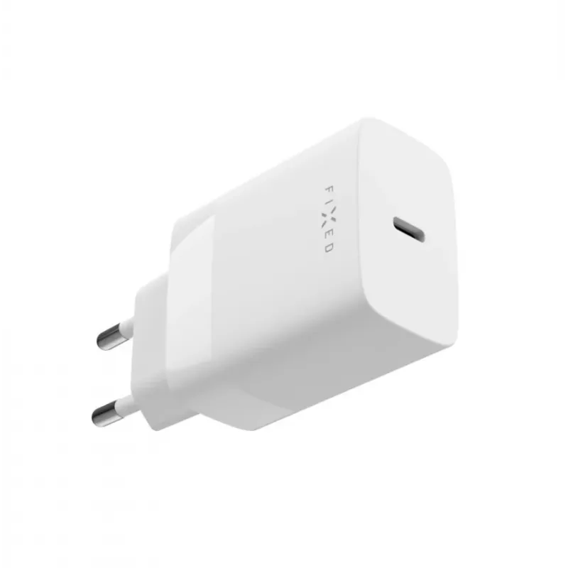 USB-C Travel Charger FIXED FIXC30N-C-WH — 30W compact USB-C power adapter, single-port fast charging