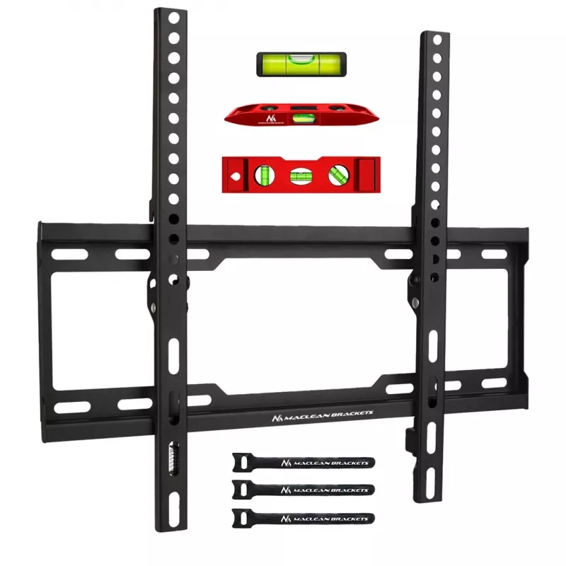 Maclean TV MC-412 Wall Mount Bracket 32 -70 VESA 400x400 45kg Tilting Universal Adjustable Spirit Level Mounting Accessories
